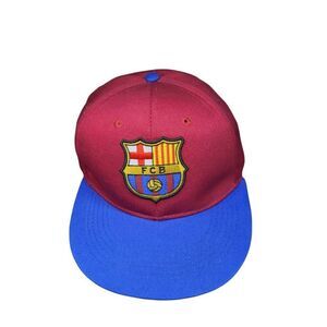 FC Barcelona Snapback Hat Maroon‎ Blue Logo Embroidered Casual Sportswear
